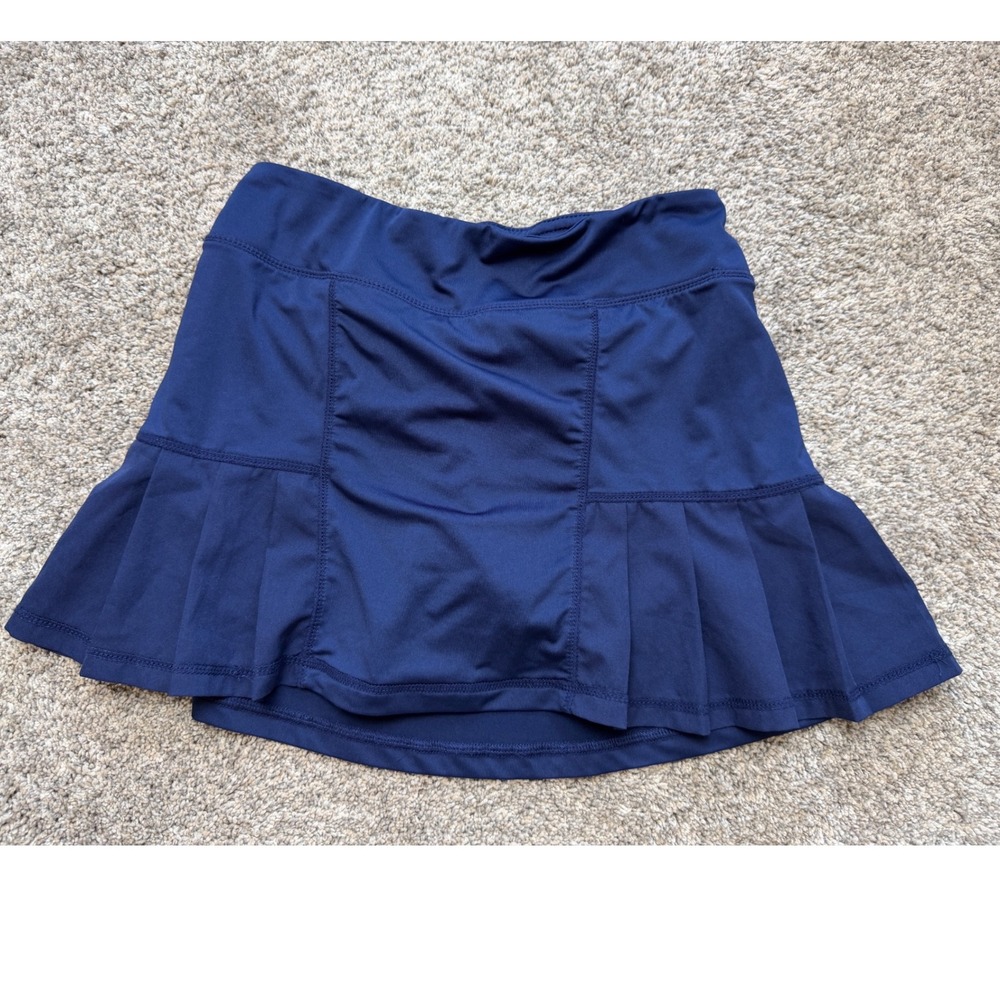 HEAD Womens Navy Blue Pleated Athletic Tennis Golf Skort Zipper Pocket XS